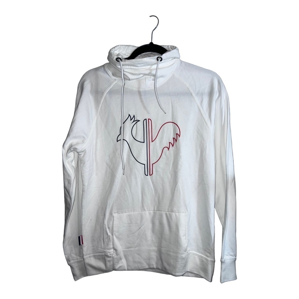NWT ROSSIGNOL Womens Rooster White Cowl Neck White Long Sleeve Sweatshirt